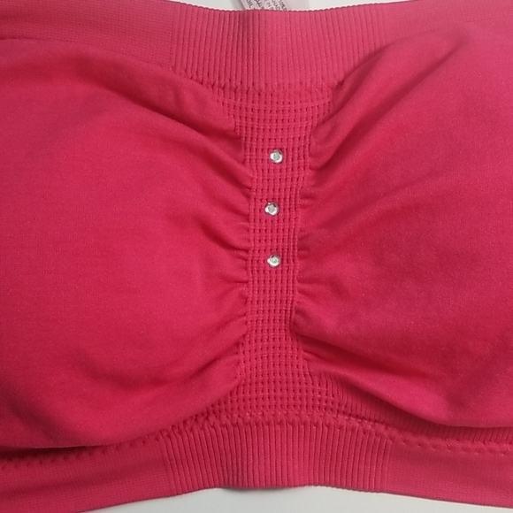 La vie en rose pink bandeau bra top large NWT - Picture 2 of 6